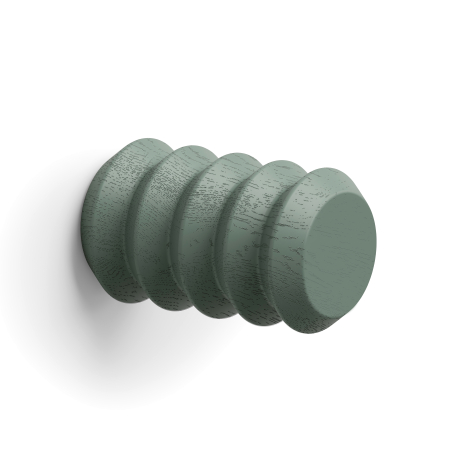 Agatatori din lemn - Pulse Color - Agatatoare cuier, finisaj verde matcha, 28x45 mm