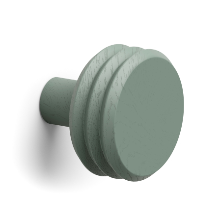 Agatatori din lemn - Pulse Color - Agatatoare cuier, finisaj verde matcha, 65x57 mm