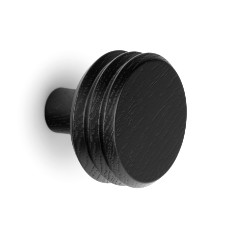 Agatatori din lemn - Pulse - Agatatoare cuier, finisaj negru mat lacuit, 65x57 mm