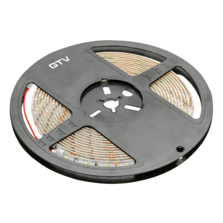 Bandă LED - Bandă LED Flash GTV pentru mobilier, lumină rece, 60 LED/m, 290 lm/m, 3,7 W/m, 12V, IP65, 5 m