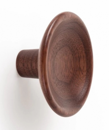 Butoni din lemn - Disc Wood - Buton din lemn pentru mobila, finisaj nuc, D 38 mm