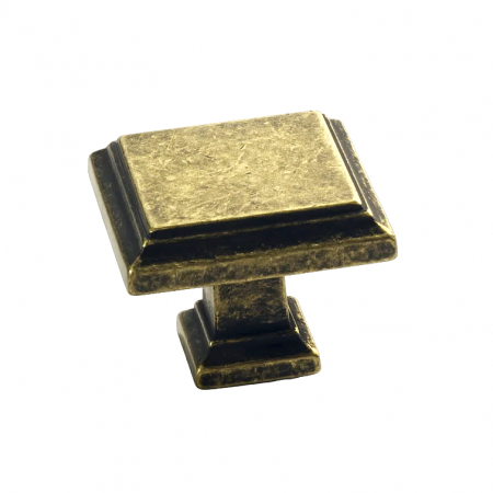 Rustici - Palace - Buton pentru mobila, finisaj alama antichizata, 32x32 mm