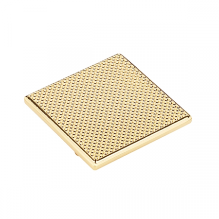 Luxury & Glam - Caro - Buton patrat pentru mobila, finisaj aur lacuit CB, 64x64x26 mm