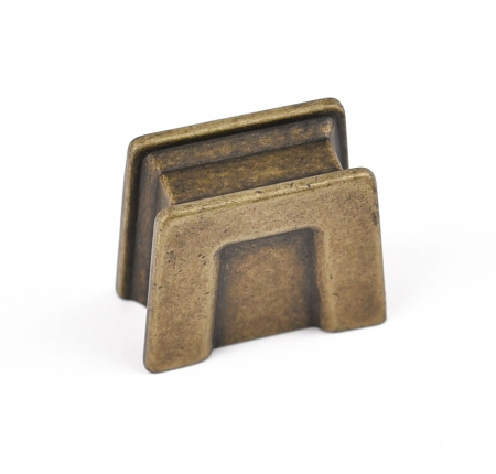 Rustici - Aron - Buton pentru mobila, finisaj alama antichizata CB, 16 mm