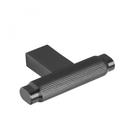 Industriali - Brooklyn - Buton pentru mobila, finisaj negru titan, 55x37 mm