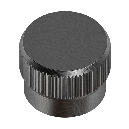 Industriali - Brooklyn Big - Buton pentru mobila, finisaj negru titan, D:40 mm