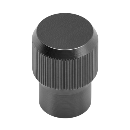 Industriali - Brooklyn - Buton pentru mobila, finisaj negru titan, D:20 mm
