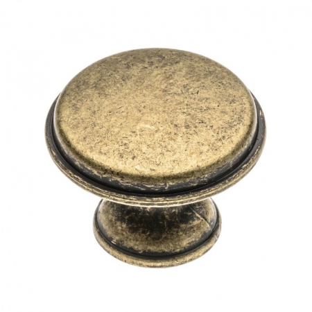 Vintage & Retro - Cento - Buton pentru mobila, finisaj alama antichizata GT, D:28 mm