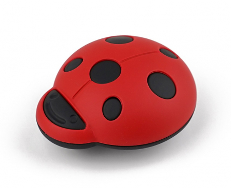 Butoni pentru copii - Joy Buburuza - Buton pentru mobila copii, finisaj rosu cu negru CB, 32 mm