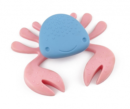 Butoni pentru copii - Joy Crab - Buton pentru mobila copii, finisaj bleu cu clesti roz CB, 25 mm