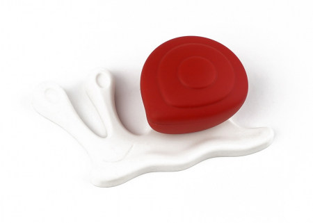 Butoni pentru copii - Joy Melc - Buton pentru mobila copii, finisaj alb cu casuta rosie CB, 30 mm