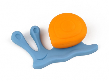 Butoni pentru copii - Joy Melc - Buton pentru mobila copii, finisaj bleu cu casuta portocalie CB, 30 mm