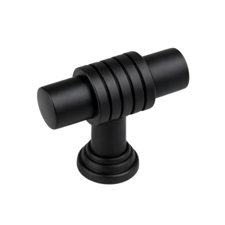 Vintage & Retro - Cruz - Buton pentru mobila, finisaj negru mat, 32x30 mm