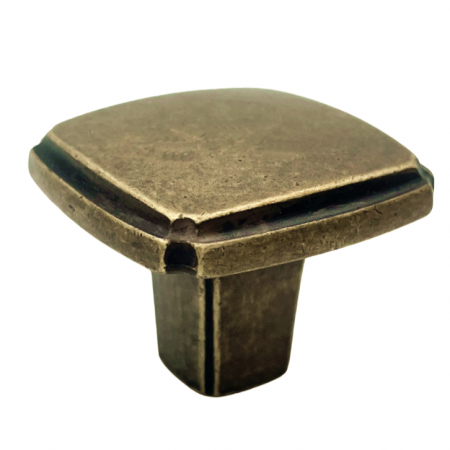 Vintage & Retro - Ferdi - Buton pentru mobila, finisaj alama antichizata CB, 34X34 mm