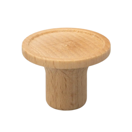 Butoni din lemn - Forest - Buton pentru mobila, finisaj fag lacuit transparent, D:38 mm