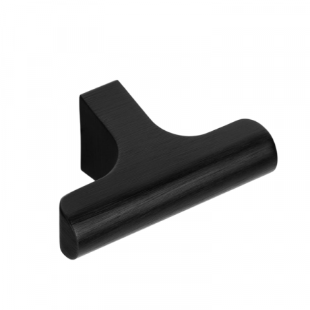 Industriali - Hinoki - Buton pentru mobila, finisaj negru periat, 60x36.7 mm