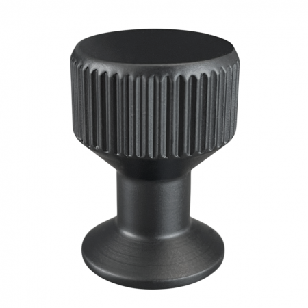 Industriali - Kadir - Buton pentru mobila, finisaj negru mat CB, Ø:22 mm