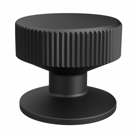 Industriali - Kadir - Buton pentru mobila, finisaj negru mat CB, Ø:35 mm