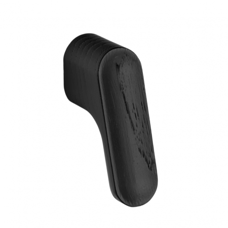 Butoni din lemn - Luv Wood - Buton pentru mobila, finisaj negru mat lacuit, 17.5x51.2 mm