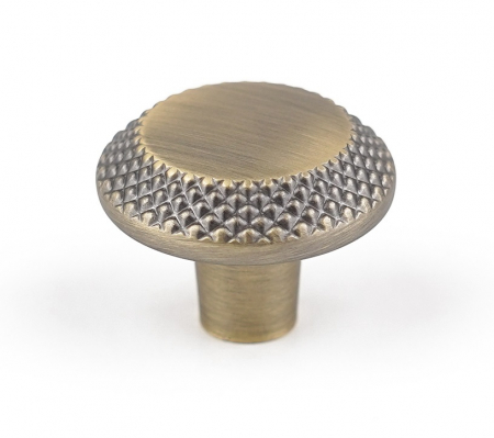 Rustici - Nola - Buton pentru mobila, finisaj alama antichizata periata CB, Ø:30 mm