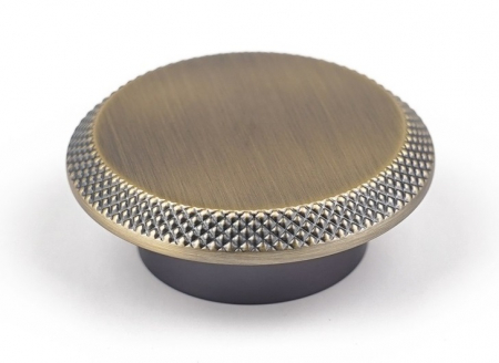 Rustici - Nola - Buton pentru mobila, finisaj alama antichizata periata CB, Ø:60 mm