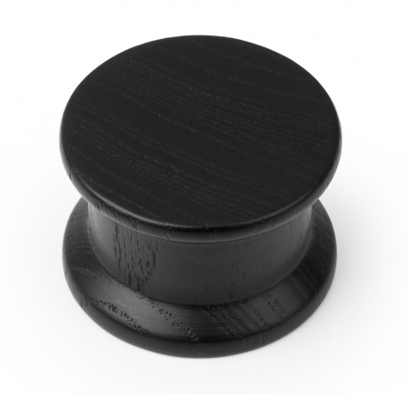 Butoni din lemn - OH! Wood - Buton pentru mobila, finisaj negru mat lacuit, Ø:40 mm