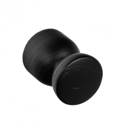 Butoni din lemn - Piece - Buton pentru mobila, finisaj negru mat lacuit, 25.4x35 mm