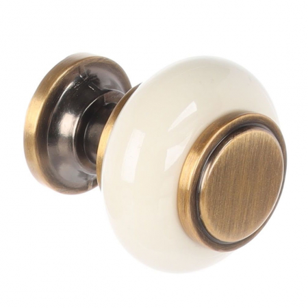 Vintage & Retro - Riex XR22 - Buton pentru mobila, finisaj aur patinat, D:31 mm
