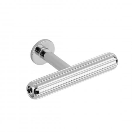 Luxury & Glam - Rille Mini - Buton pentru mobila, finisaj nichel lucios, 55x34 mm