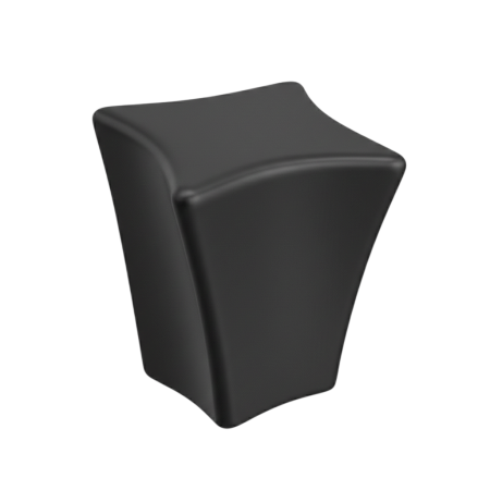 Moderni - Starr - Buton pentru mobila, finisaj negru cobalt, L:15 mm