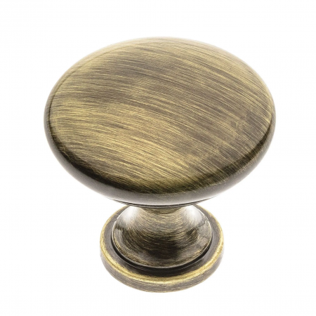 Vintage & Retro - Terni - Buton pentru mobila, finisaj alama antichizata periata GT, D:30 mm