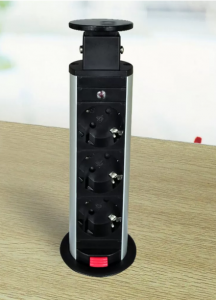 Prize incorporabile - Lift Box - Coloana 3 prize Schuko incorporabila in blat, finisaj negru