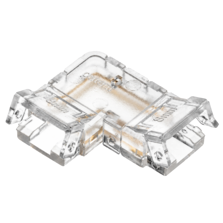 Conectori bandă LED - Conector de colț transparent GTV pentru banda LED COB, 8 mm, 90°