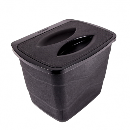 Cosuri gunoi incorporabile - Coș cu capac pentru resturi menajere, antracit, 18.2x25x18.3 cm