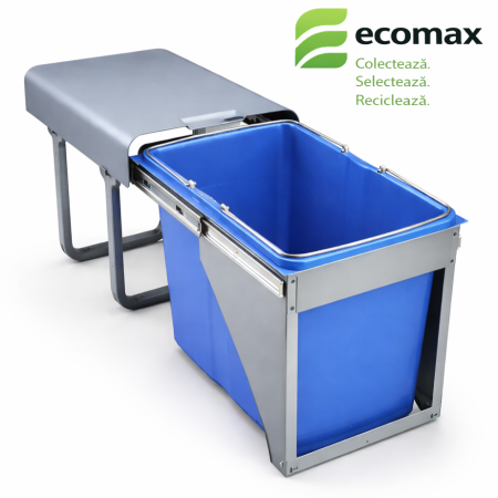 Accesorii mobila - Ekko Front - Coș de gunoi încorporabil, 1×34 L, albastru