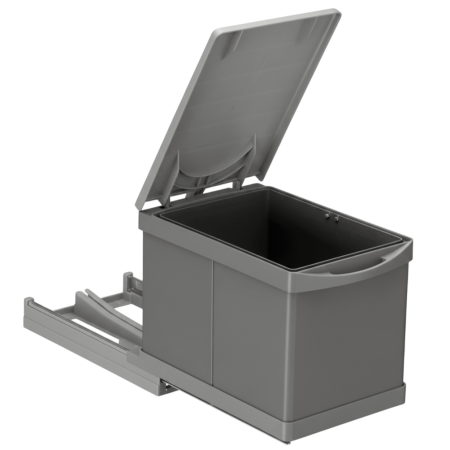 Cosuri gunoi incorporabile - Pelikan 21750A - Coș de gunoi încorporabil, cu extragere automată, cu un recipient de 12 L, antracit