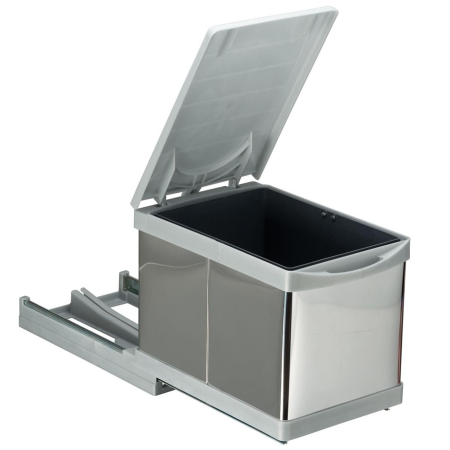Coșuri gunoi încorporabile - Pelikan 21750 - Coș de gunoi încorporabil, cu extragere automată, cu un recipient de 12 L, din inox