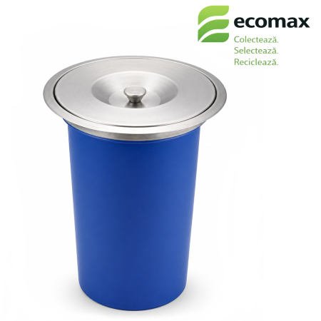Accesorii mobilă - Coș pentru reciclare 8 L, cu capac inox, încastrabil în blat