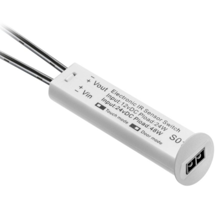 Întrerupătoare bandă LED - Întrerupător cu senzor 3 în 1 GTV pentru bandă LED, dimabil, 24-48W, 12-24V, IP20, alb