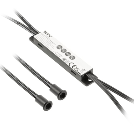 Întrerupătoare bandă LED - Întrerupător cu 2 senzori Mikro GTV pentru bandă LED, 36W, 12V, IP20, negru