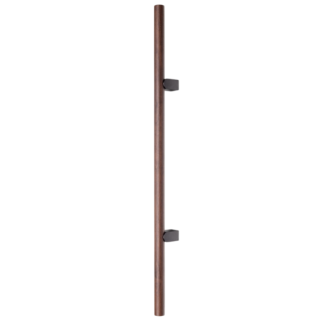 Din lemn - Maner lung pentru mobila Kumo Wood Big One, finisaj nuc / negru titan, L:1596 mm
