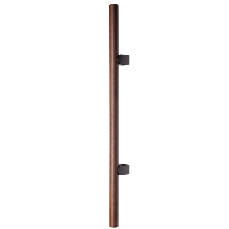 Din lemn - Maner lung pentru mobila Kumo Wood Big One, finisaj nuc / negru titan, L:878 mm