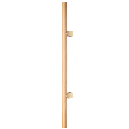 Din lemn - Maner lung pentru mobila Kumo Wood Big One, finisaj stejar / alama periata, L:878 mm