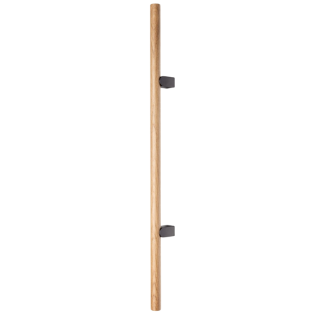 Din lemn - Maner lung pentru mobila Kumo Wood Big One, finisaj stejar / negru titan, L:1596 mm