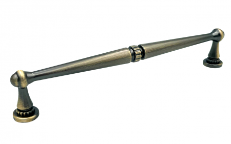 Rustice - Baroc - Maner pentru mobila, finisaj alama antichizata periata, L:175 mm