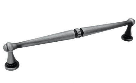 Rustice - Baroc - Maner pentru mobila, finisaj argint antichizat periat, L:175 mm