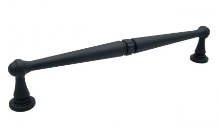 Rustice - Baroc - Maner pentru mobila, finisaj negru mat, L:175 mm