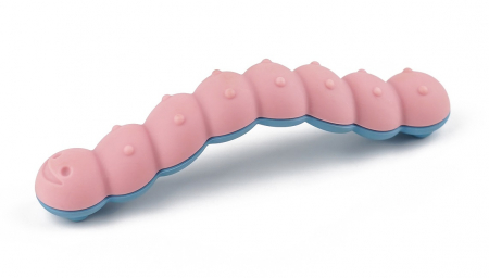 Manere pentru copii - Joy Omida - Maner pentru mobila copii, finisaj roz cu burtica bleu CB, 128 mm