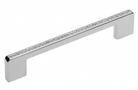 Manere cu cristale - Cra 14 - Maner pentru mobila, crom lucios GT, L:166 mm