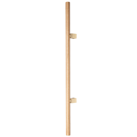 Scandinave - Kumo Wood Big - Maner lung pentru mobila, finisaj stejar / alama periata, L:1010 mm